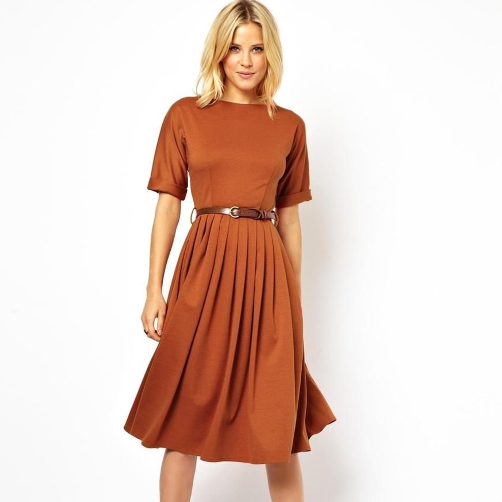 ASOS Midi dress with full skirt work office fall